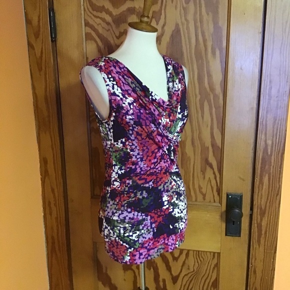 Cabi op art bright plunging tank top - Picture 7 of 9